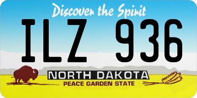 ND license plate ILZ936