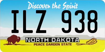ND license plate ILZ938