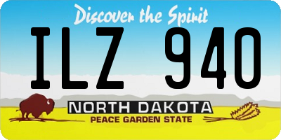 ND license plate ILZ940