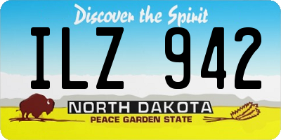 ND license plate ILZ942