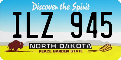 ND license plate ILZ945