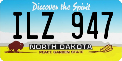 ND license plate ILZ947