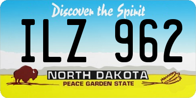 ND license plate ILZ962