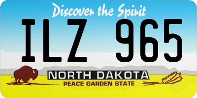 ND license plate ILZ965