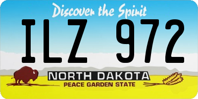 ND license plate ILZ972