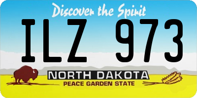 ND license plate ILZ973