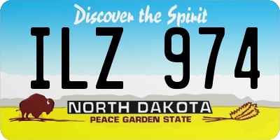 ND license plate ILZ974