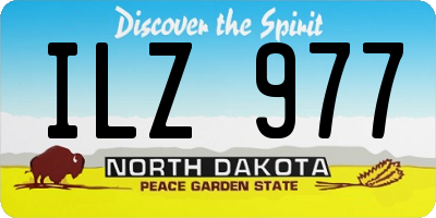 ND license plate ILZ977