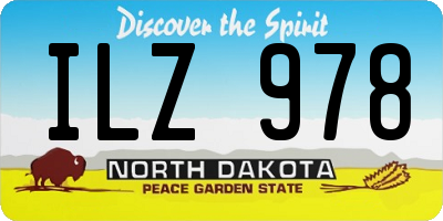 ND license plate ILZ978