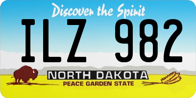 ND license plate ILZ982