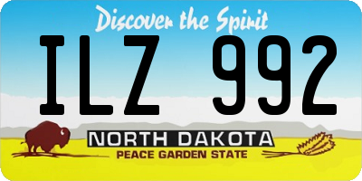 ND license plate ILZ992
