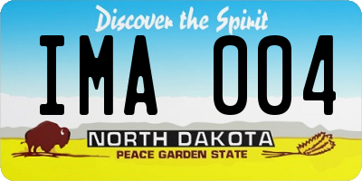 ND license plate IMA004