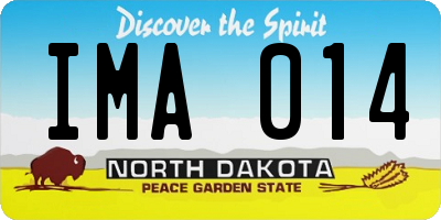 ND license plate IMA014