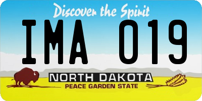 ND license plate IMA019