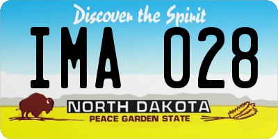 ND license plate IMA028