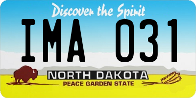 ND license plate IMA031