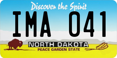 ND license plate IMA041