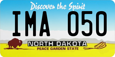 ND license plate IMA050