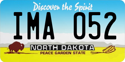 ND license plate IMA052