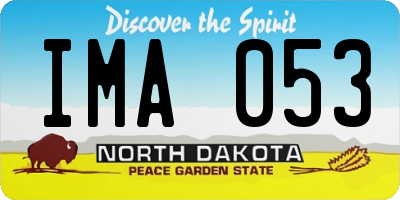 ND license plate IMA053