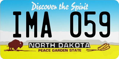 ND license plate IMA059