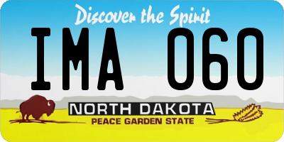 ND license plate IMA060