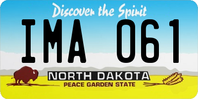 ND license plate IMA061