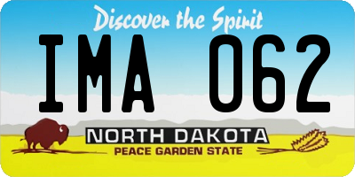 ND license plate IMA062