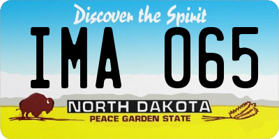 ND license plate IMA065