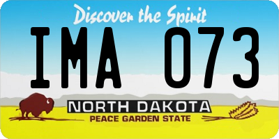 ND license plate IMA073