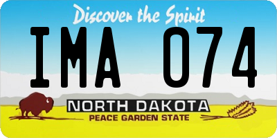 ND license plate IMA074
