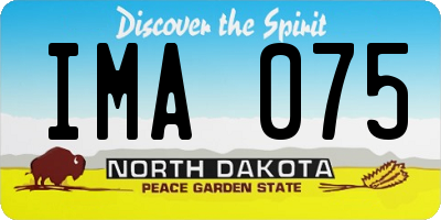 ND license plate IMA075
