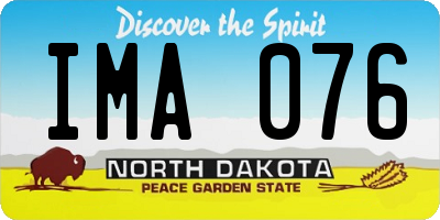 ND license plate IMA076
