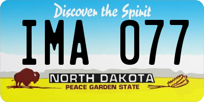 ND license plate IMA077