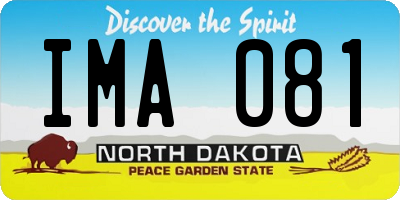 ND license plate IMA081