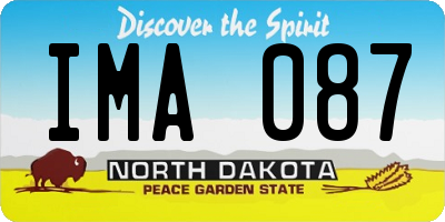 ND license plate IMA087