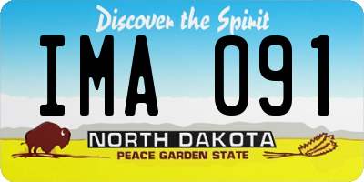 ND license plate IMA091