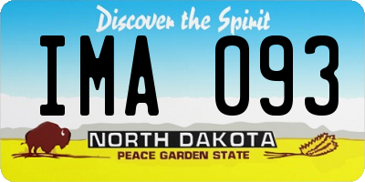 ND license plate IMA093