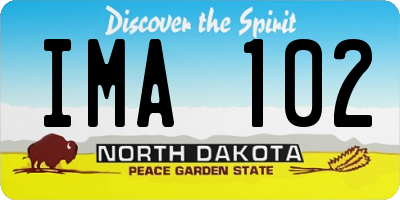 ND license plate IMA102