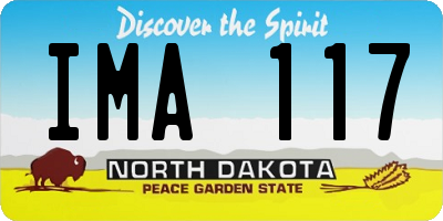 ND license plate IMA117