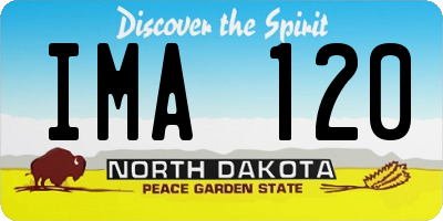 ND license plate IMA120