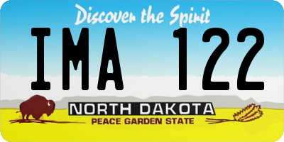 ND license plate IMA122