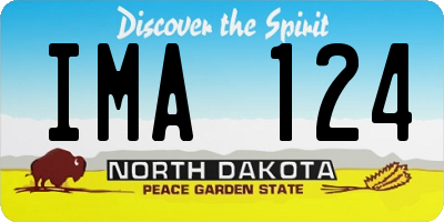 ND license plate IMA124