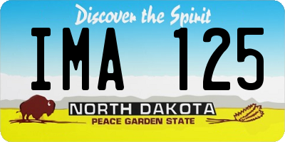 ND license plate IMA125