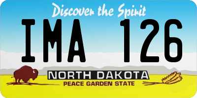ND license plate IMA126