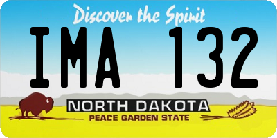 ND license plate IMA132