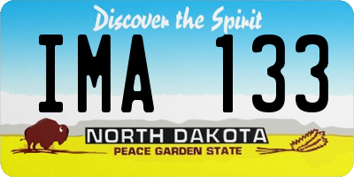 ND license plate IMA133
