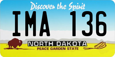 ND license plate IMA136