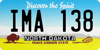 ND license plate IMA138