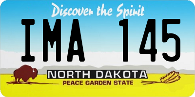 ND license plate IMA145